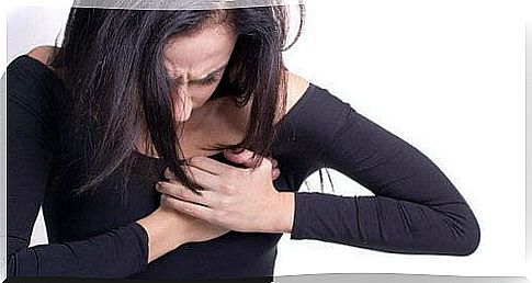 Woman with heart pain