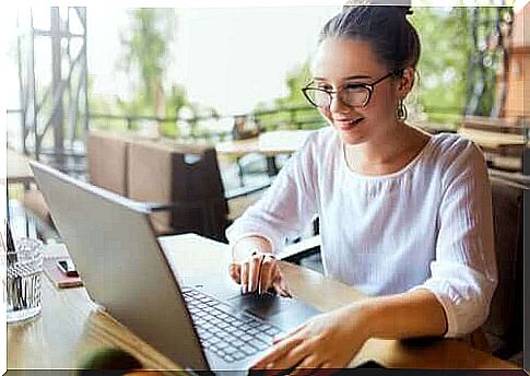 Girl at the computer