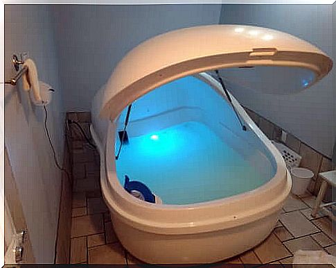 A sensory deprivation tank