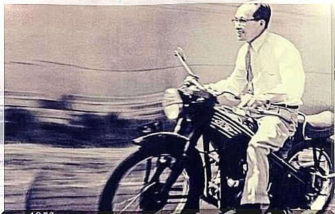 Soichiro Honda with a motp