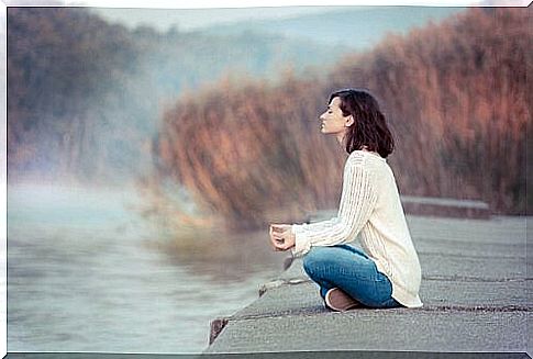 Woman doing meditation