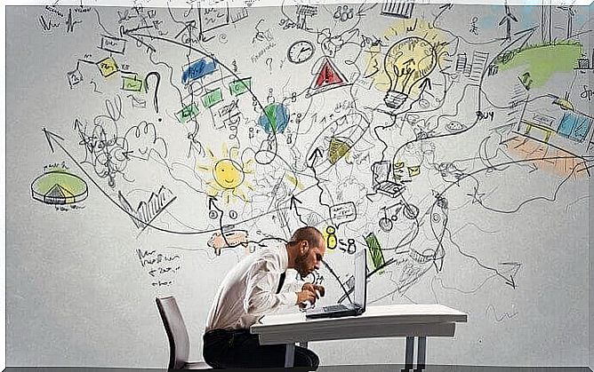 Man working on the computer